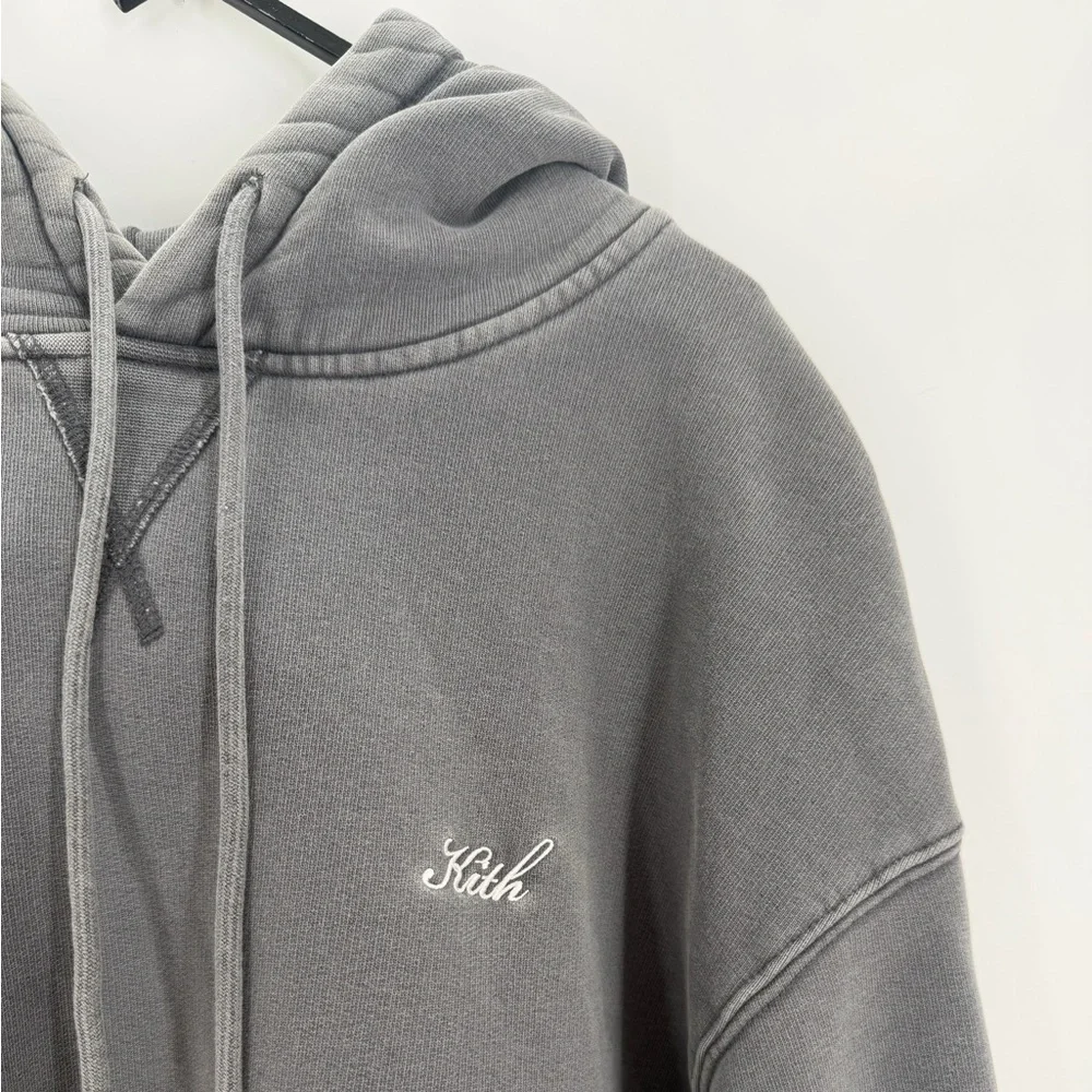 Kith Nelson Island Stone Washed Cotton Fleece Kith Script Embroidered Hoodie